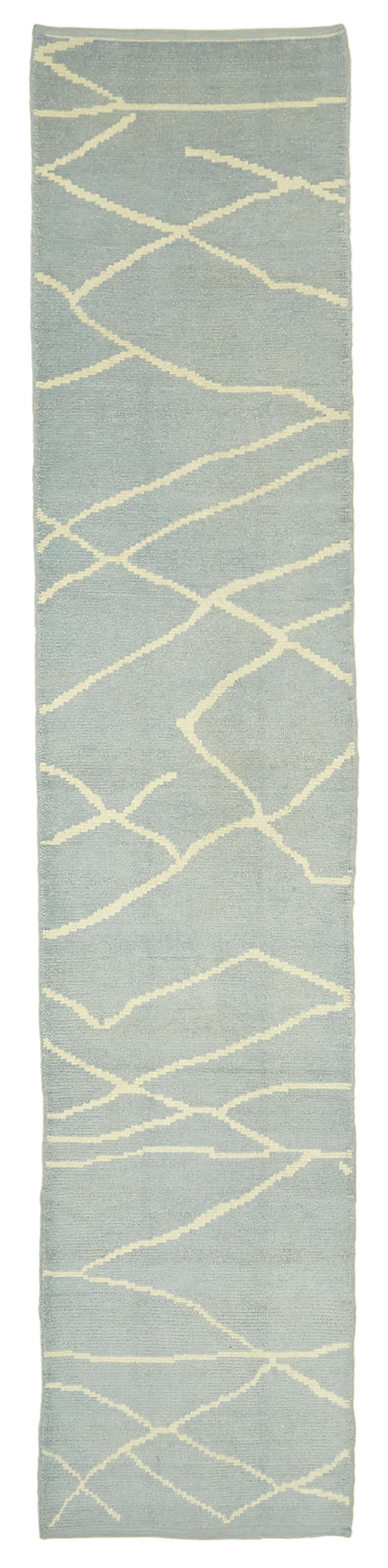 3x14 Blue Moroccan Runner Rug - 39775
