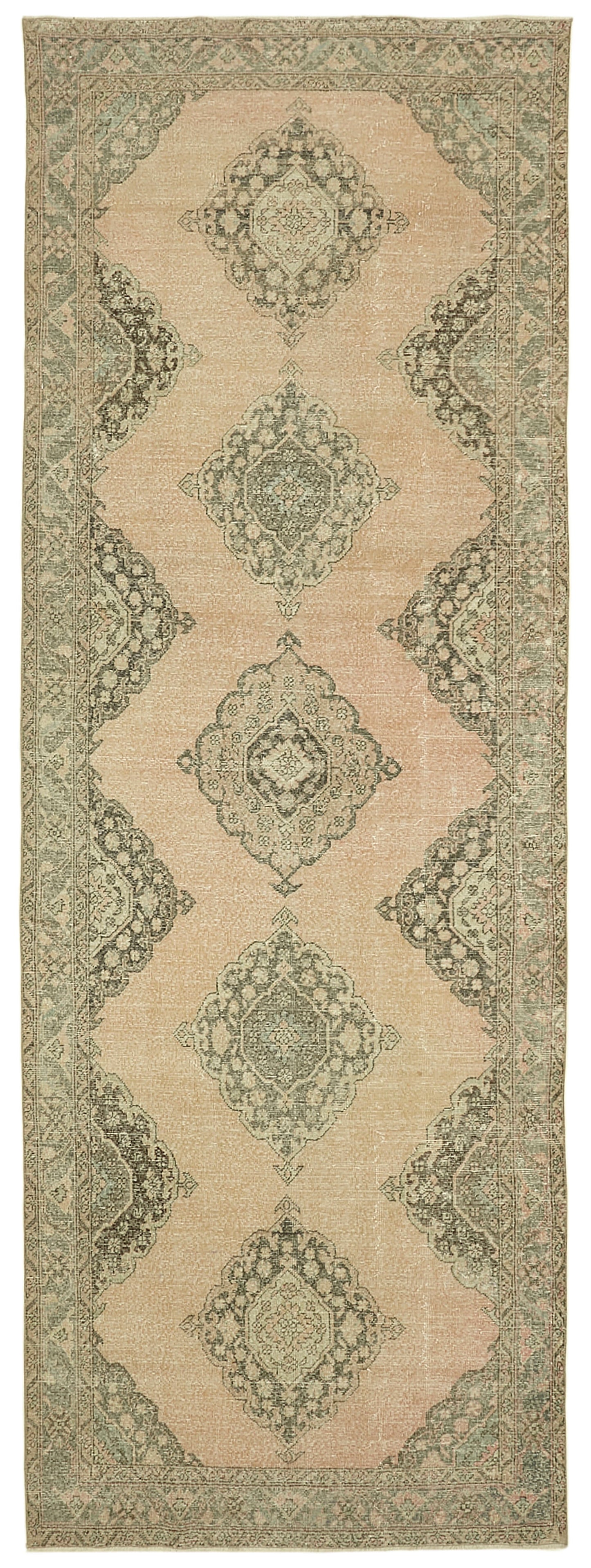 5x13 Beige Turkish Vintage Runner Rug - 39877
