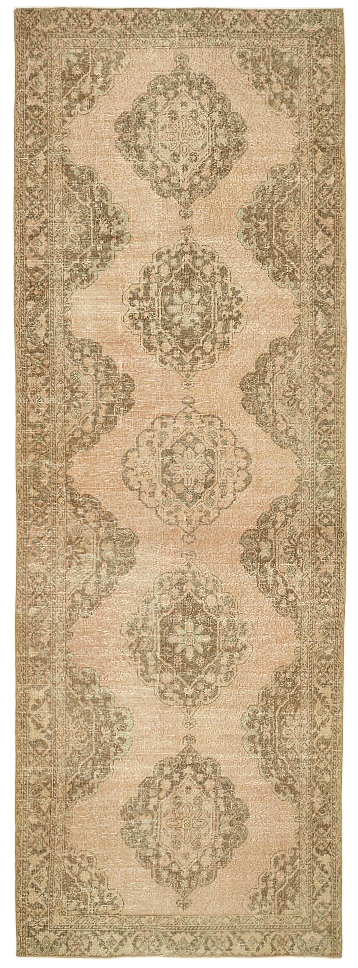 5x13 Beige Turkish Vintage Runner Rug - 39887