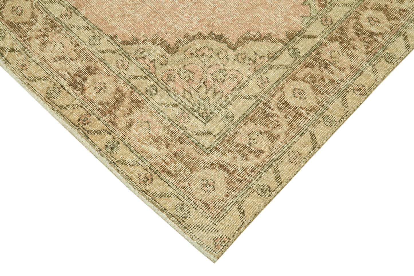 4x13 Beige Turkish Vintage Runner Rug - 39888