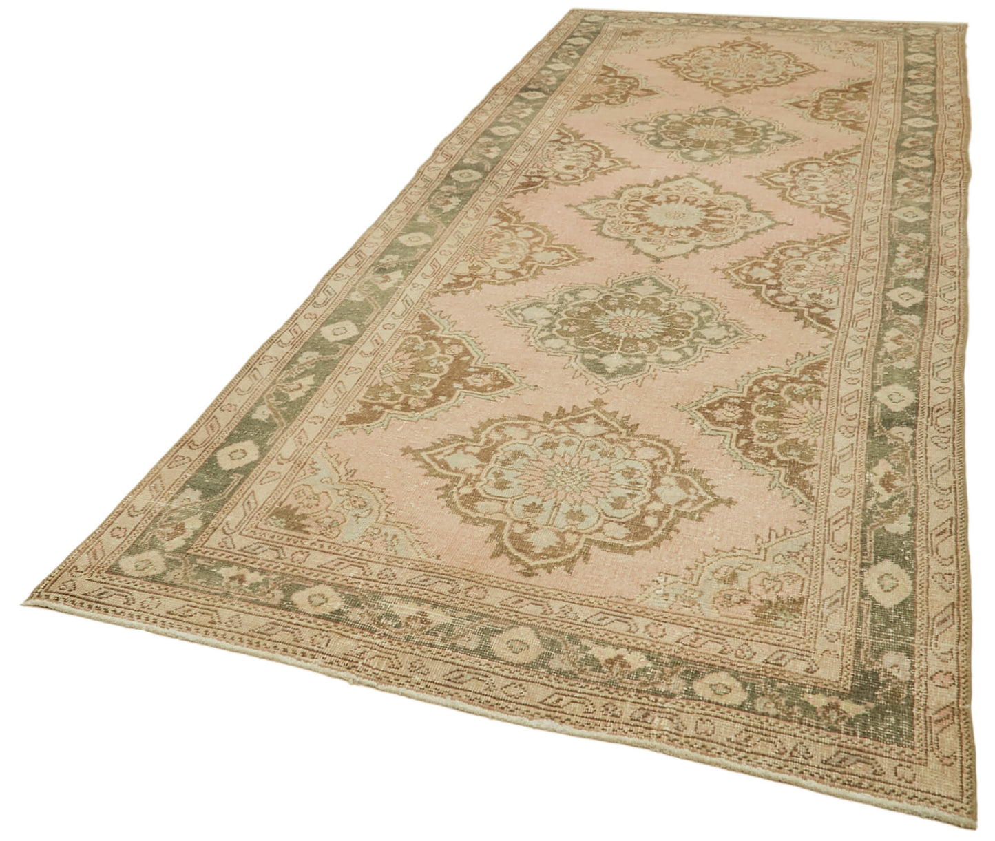 5x13 Beige Turkish Vintage Runner Rug - 39889