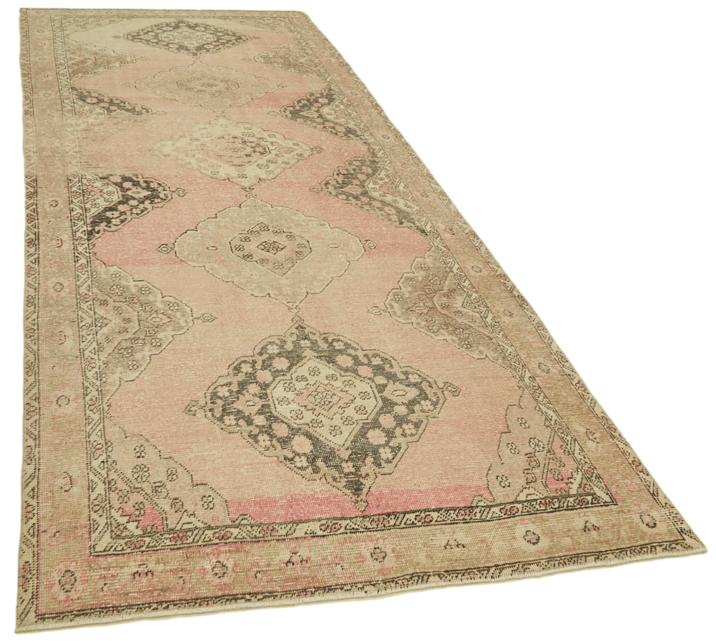 5x13 Beige Turkish Vintage Runner Rug - 39890
