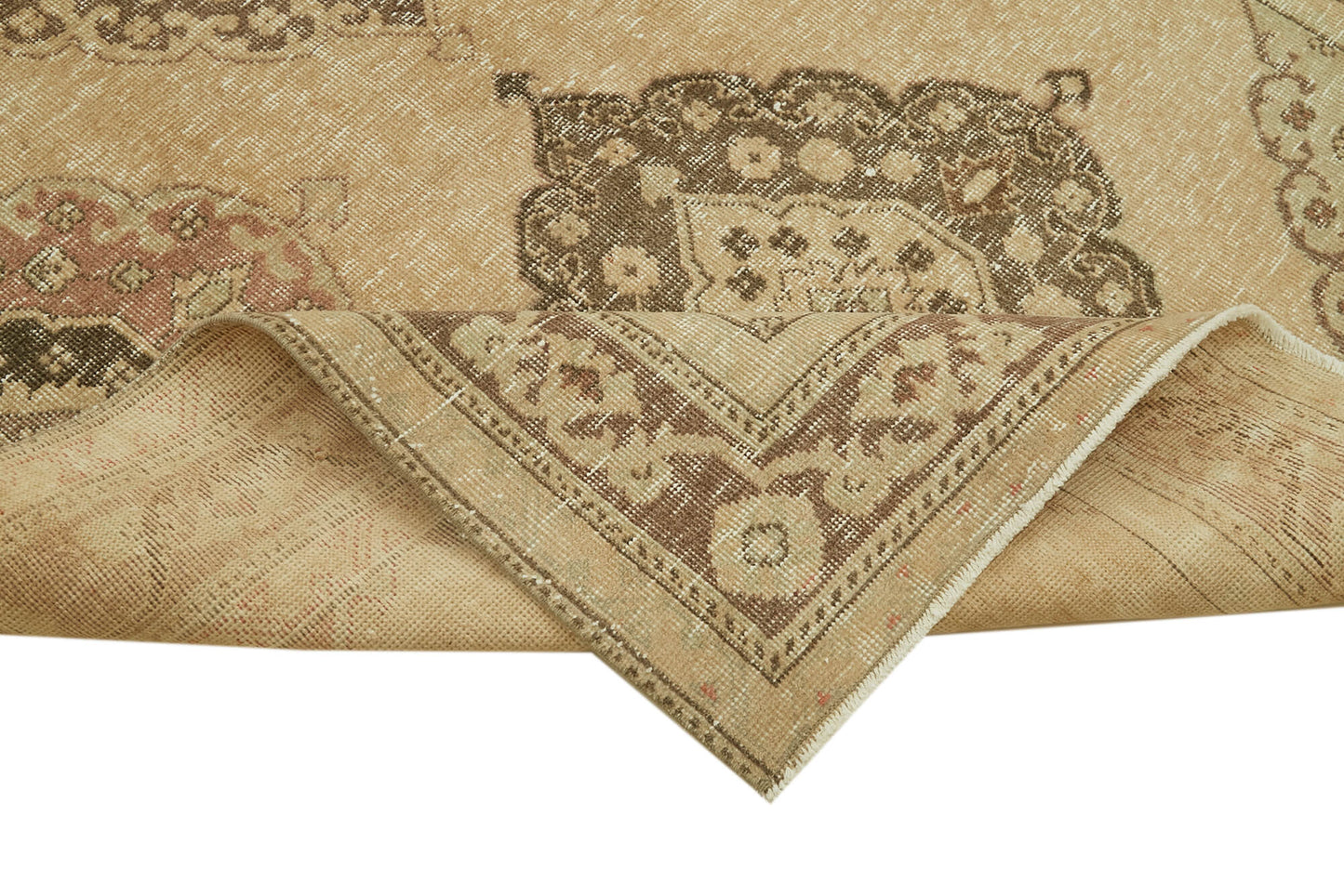 5x12 Beige Turkish Vintage Runner Rug - 39891
