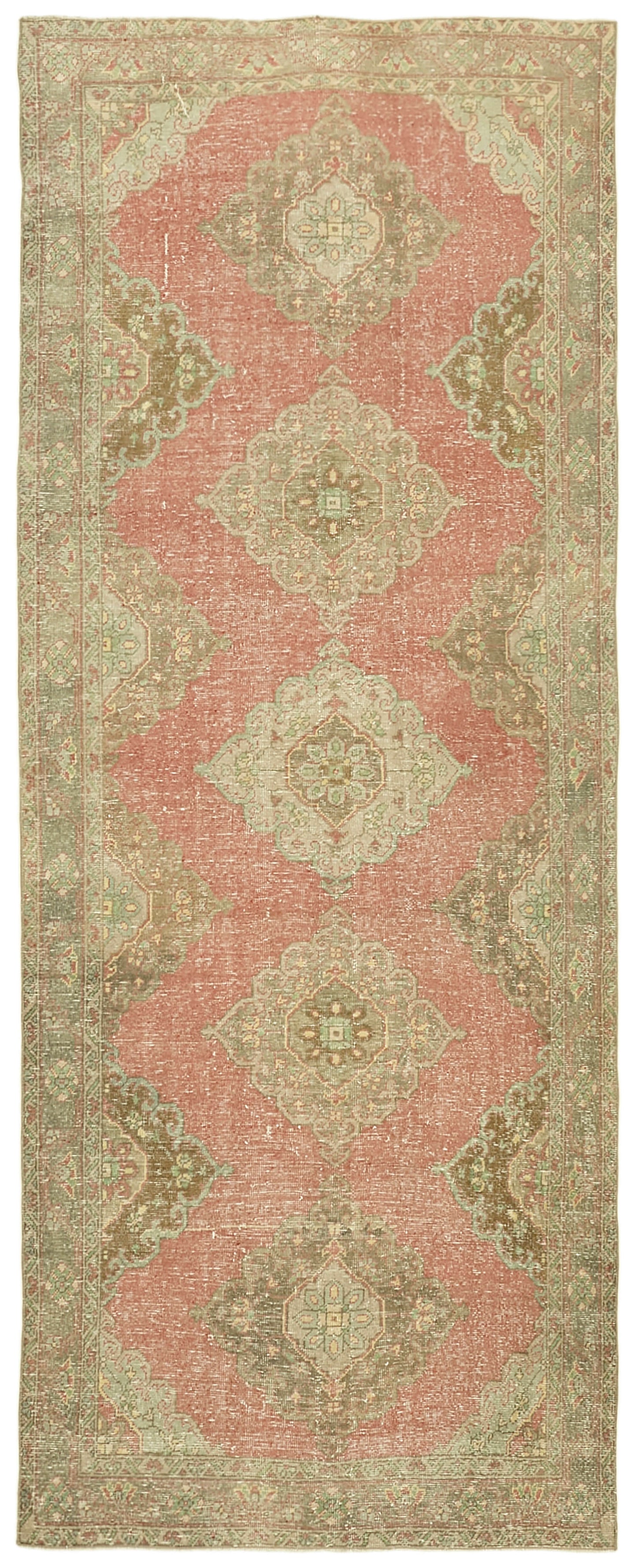 5x12 Beige Turkish Vintage Runner Rug - 39893