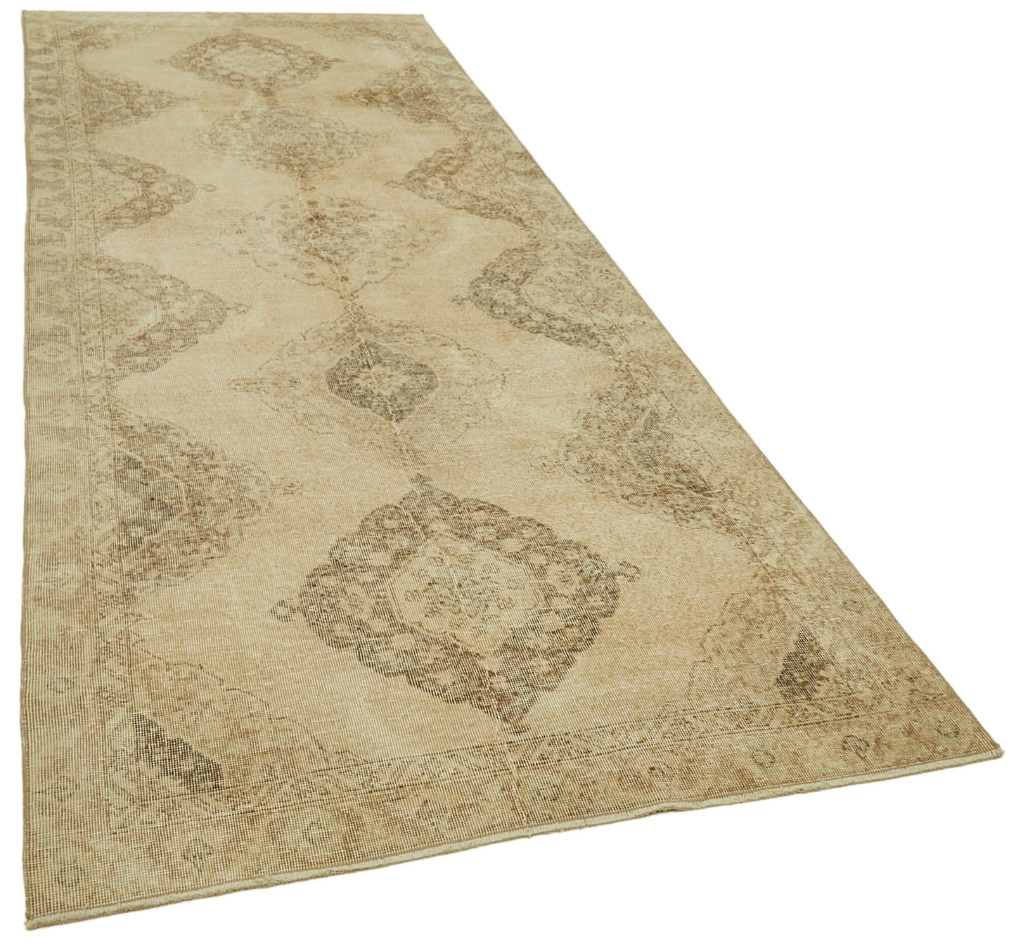 4x12 Beige Turkish Vintage Runner Rug - 39896