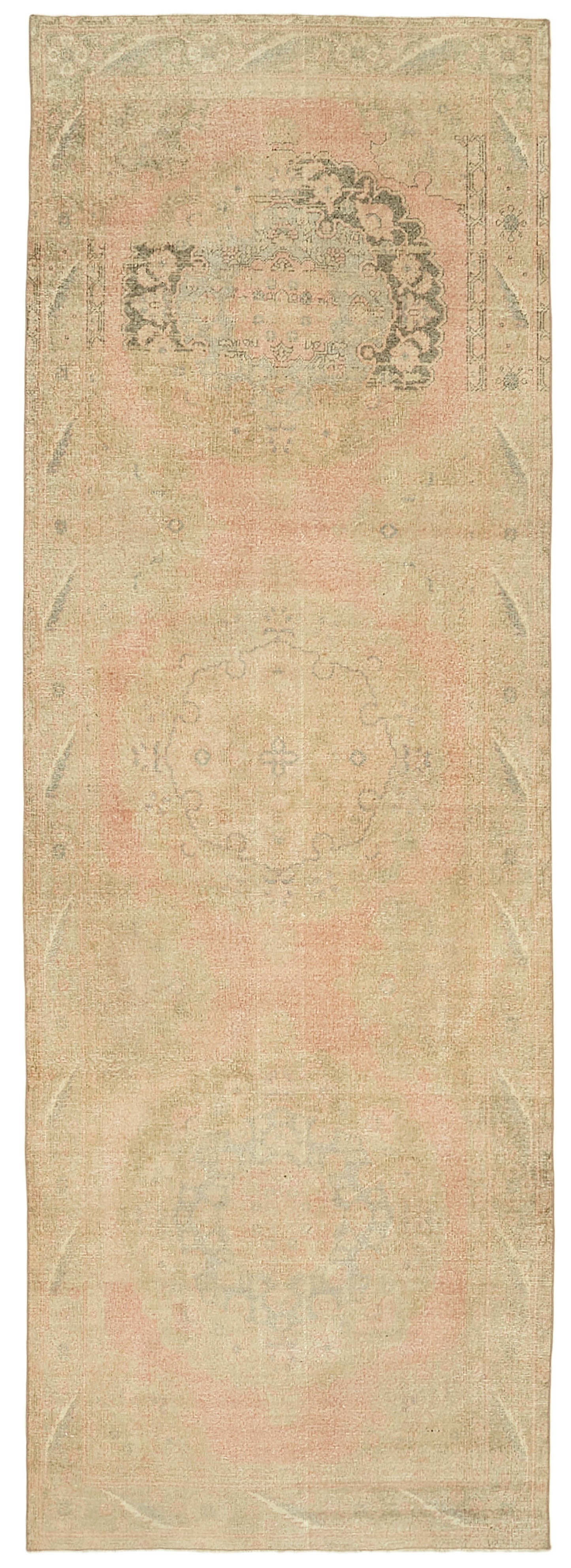 5x14 Beige Turkish Vintage Runner Rug - 39899