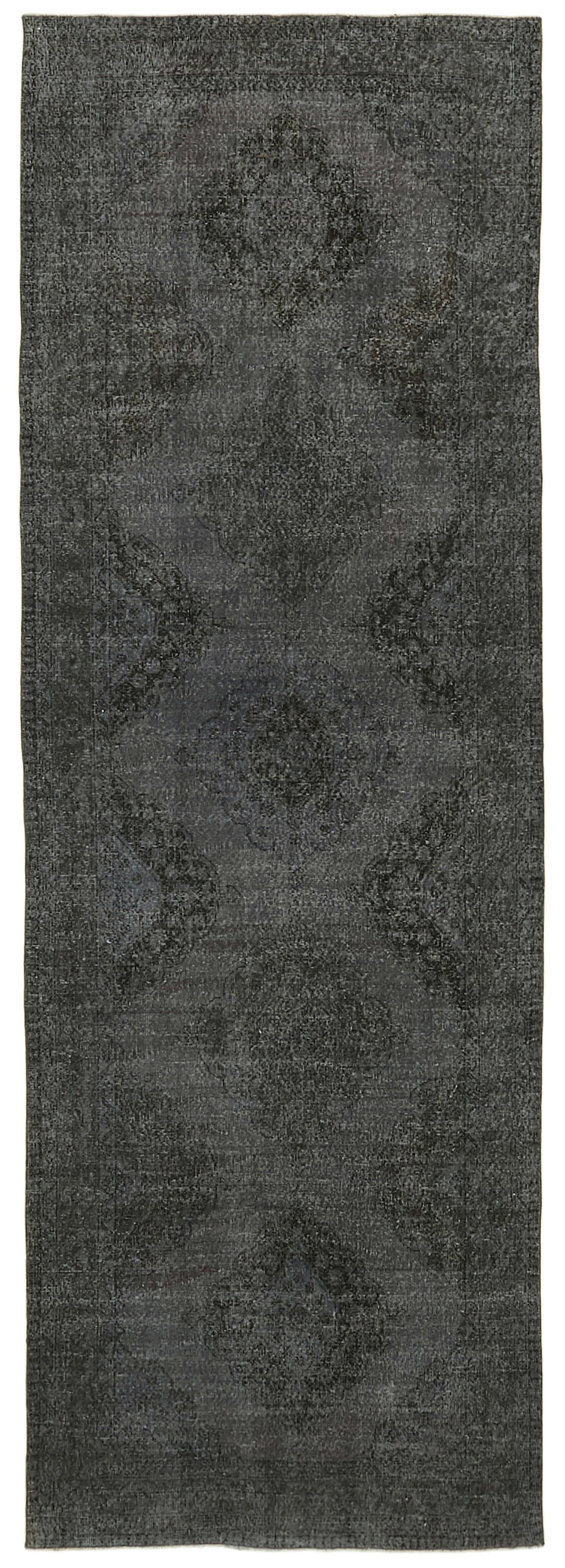 4x13 Grey Turkish Over Dyed Runner Rug - 39904