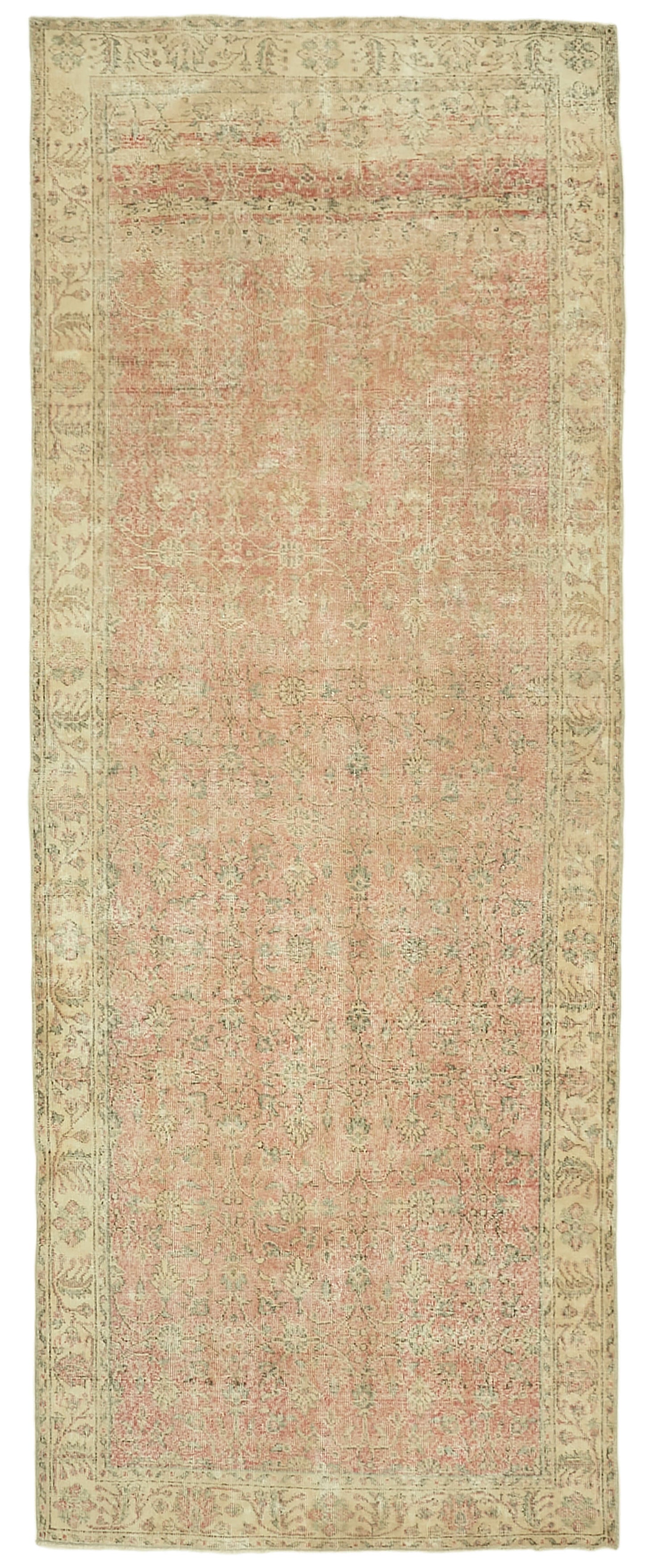 5x12 Beige Turkish Vintage Runner Rug - 39905