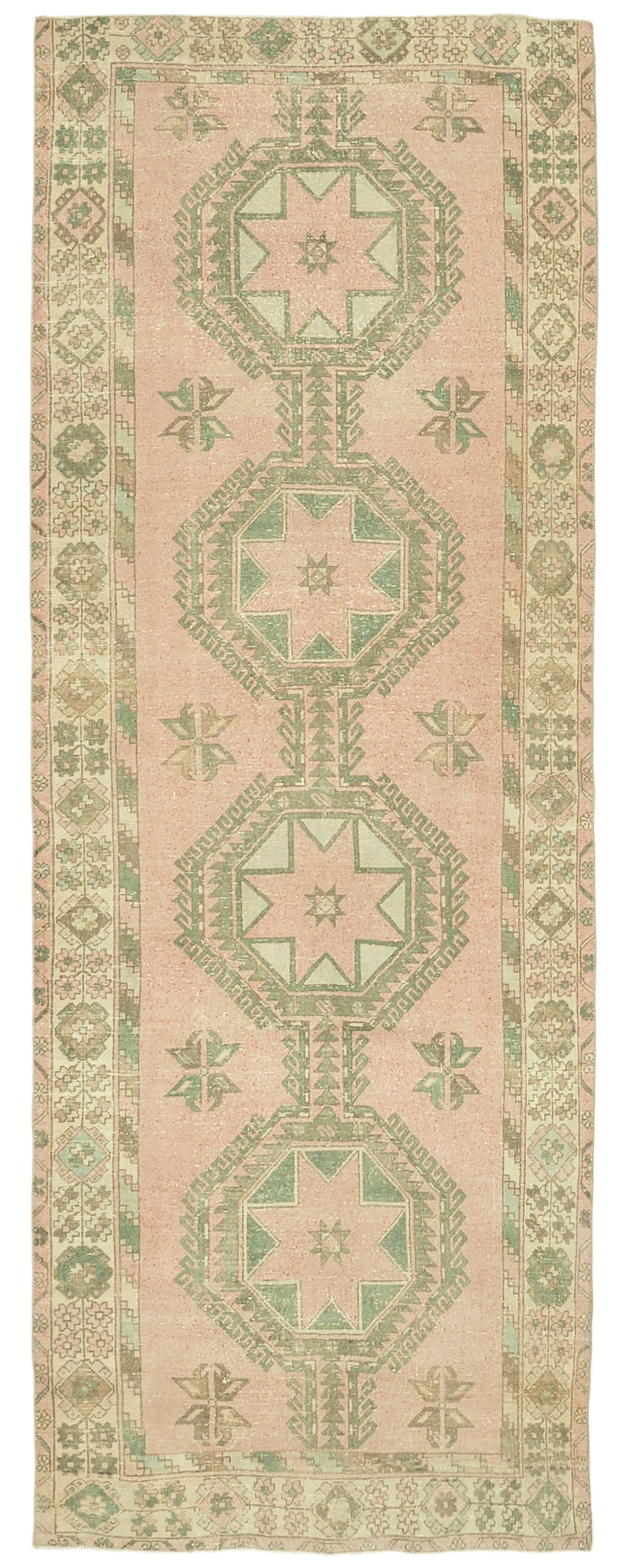 5x13 Beige Turkish Vintage Runner Rug - 39907