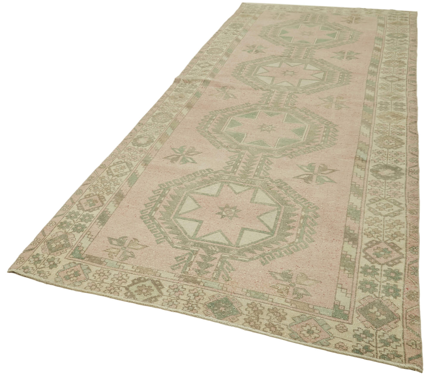 5x13 Beige Turkish Vintage Runner Rug - 39907