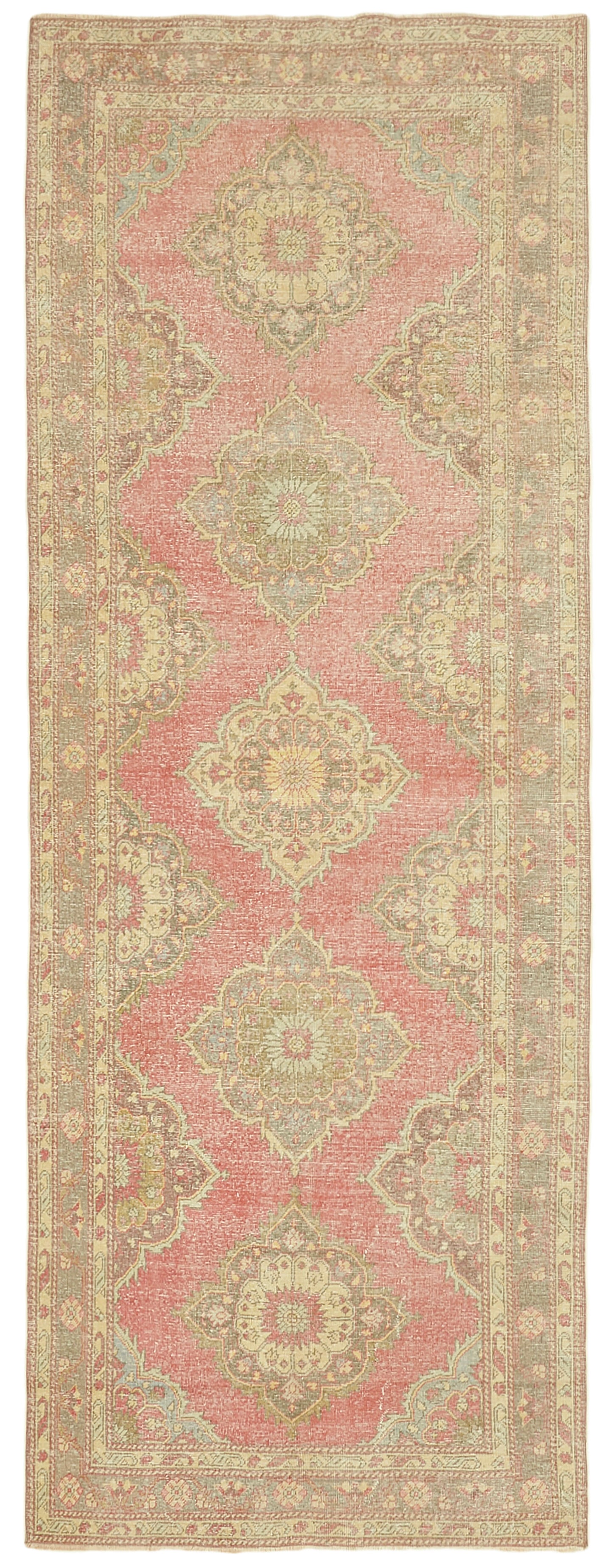 5x13 Beige Turkish Vintage Runner Rug - 39912