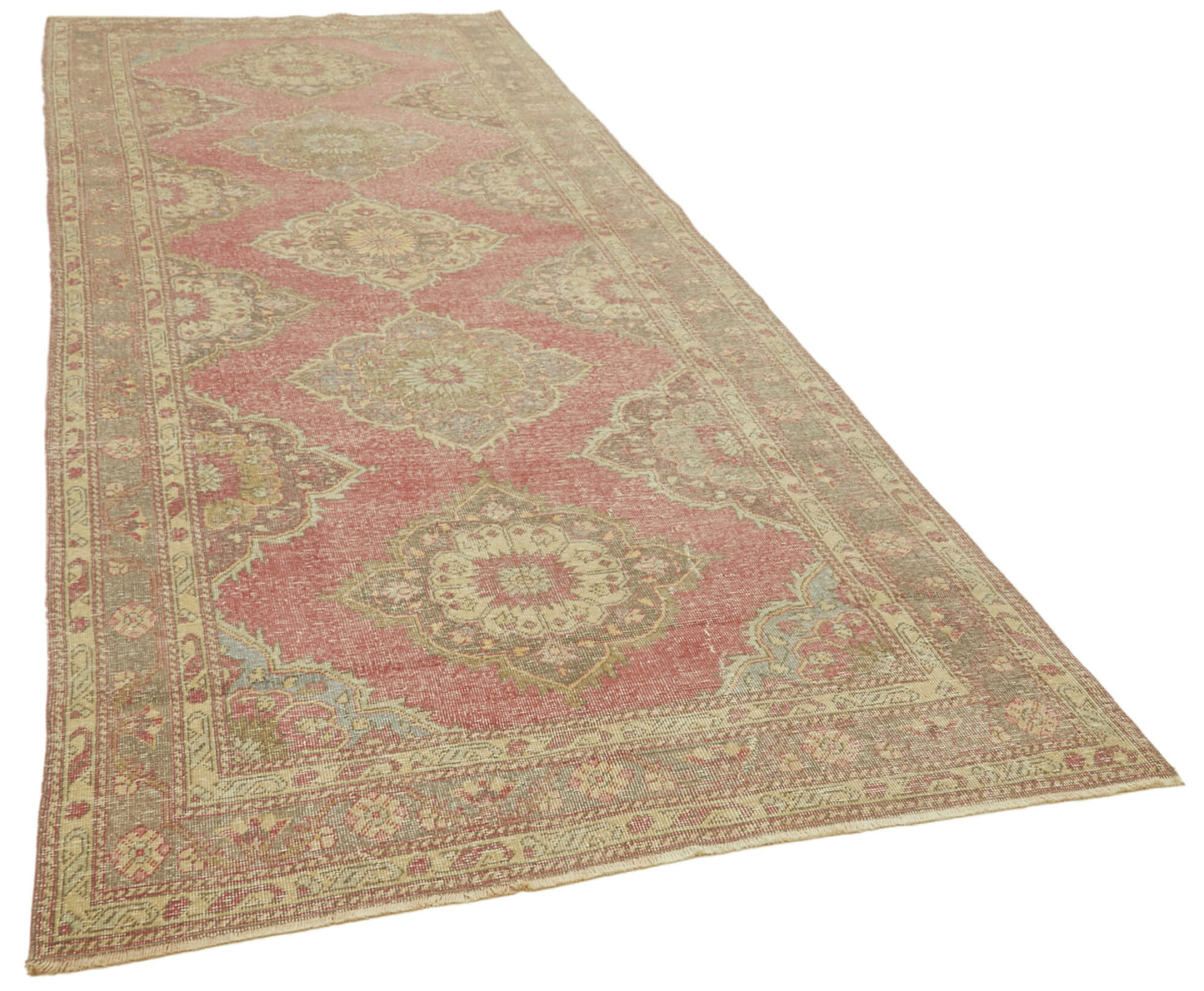 5x13 Beige Turkish Vintage Runner Rug - 39912