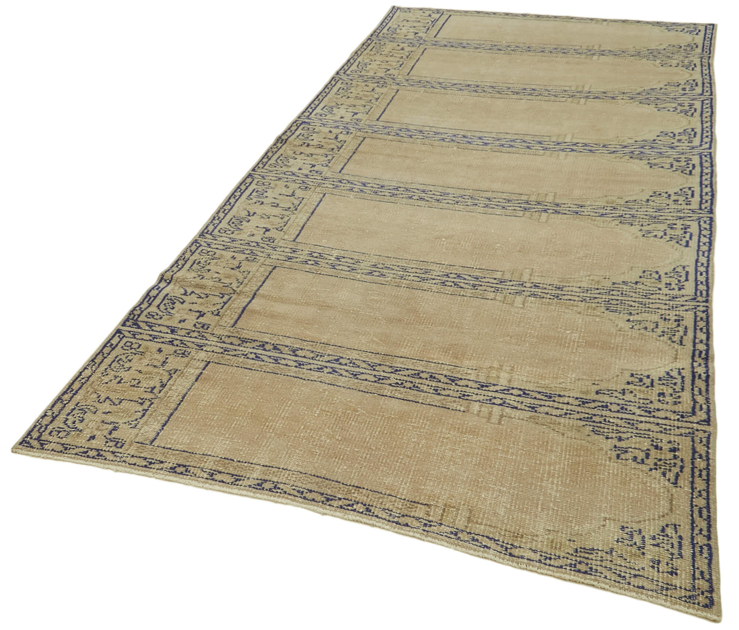5x11 Beige Turkish Vintage Runner Rug - 39914