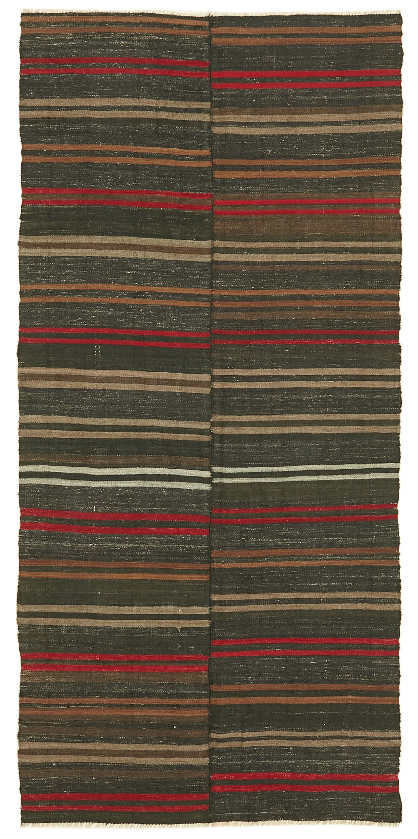 5x10 Brown Vintage Turkish Kilim Rug - 39921