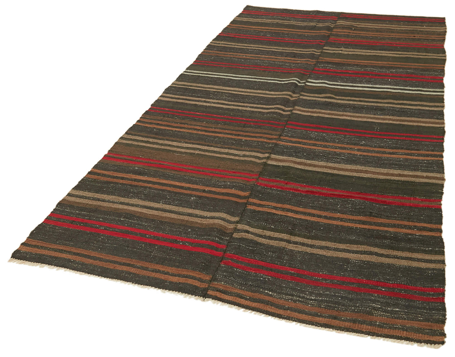 5x10 Brown Vintage Turkish Kilim Rug - 39921