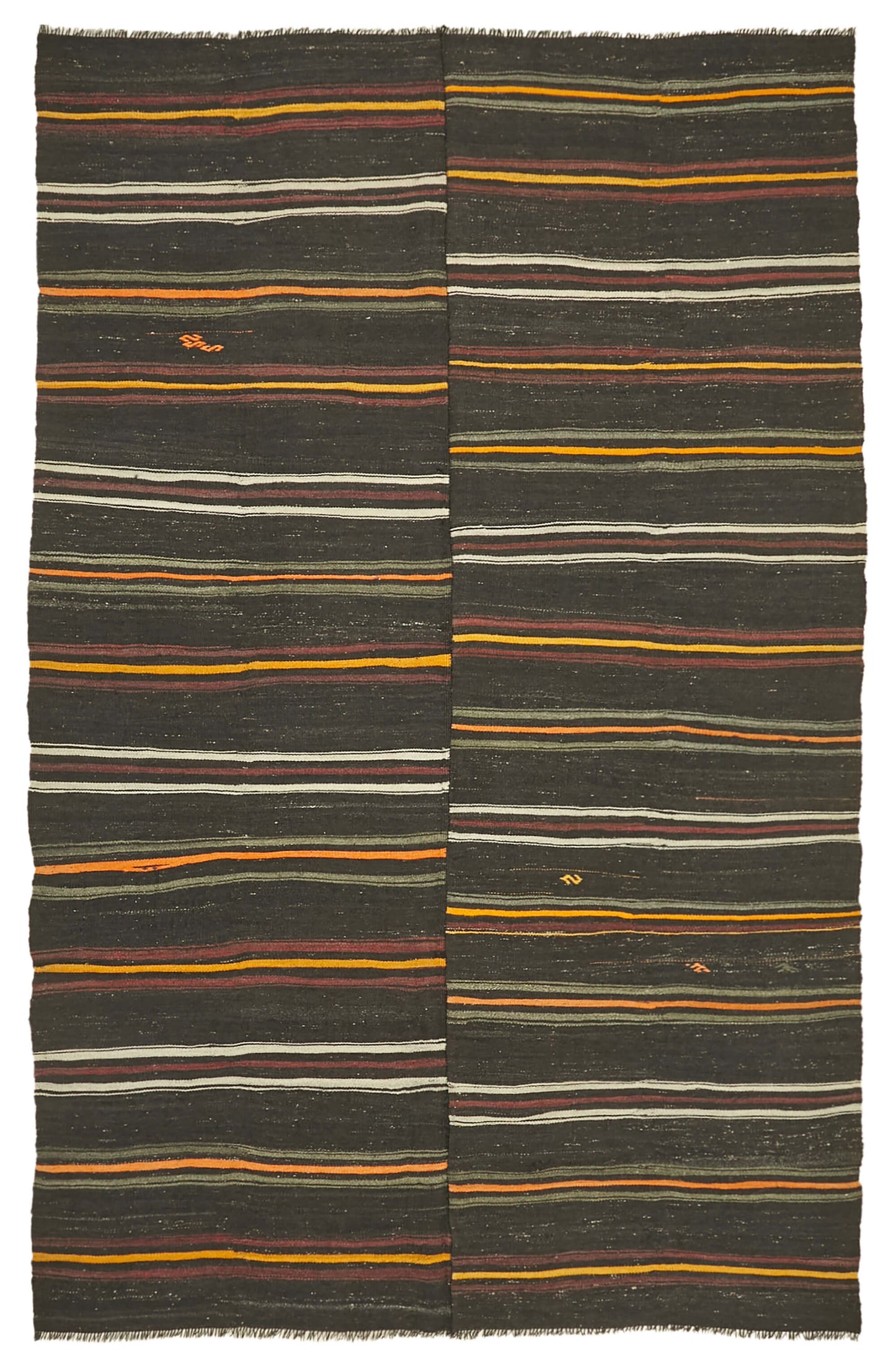 8x12 Brown Vintage Turkish Kilim Rug - 39937