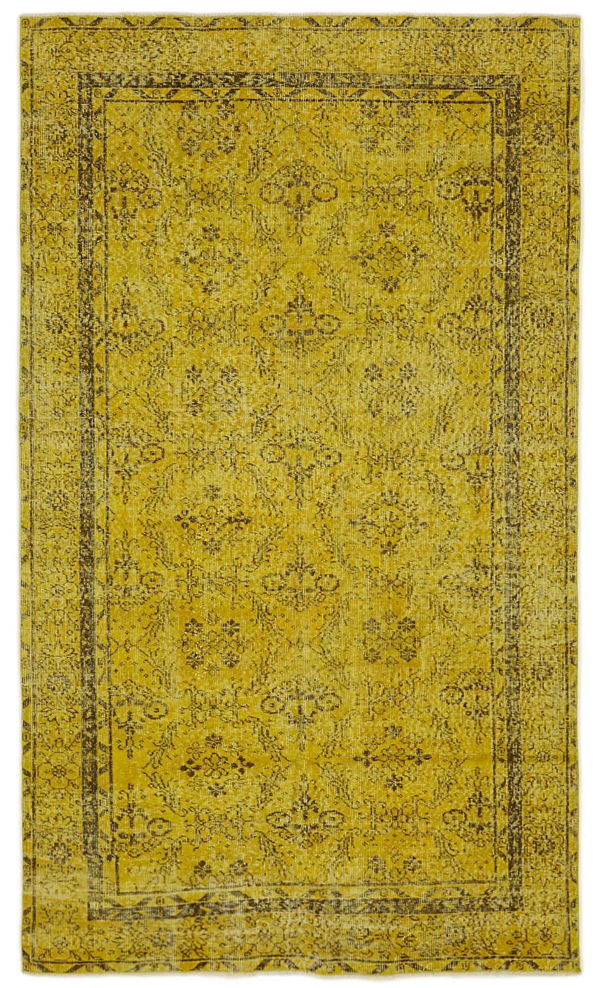 5x9 Yellow Overdyed Rug - 41151