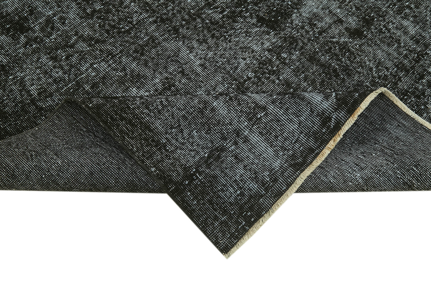 7x10 Black Overdyed Rug - 41197