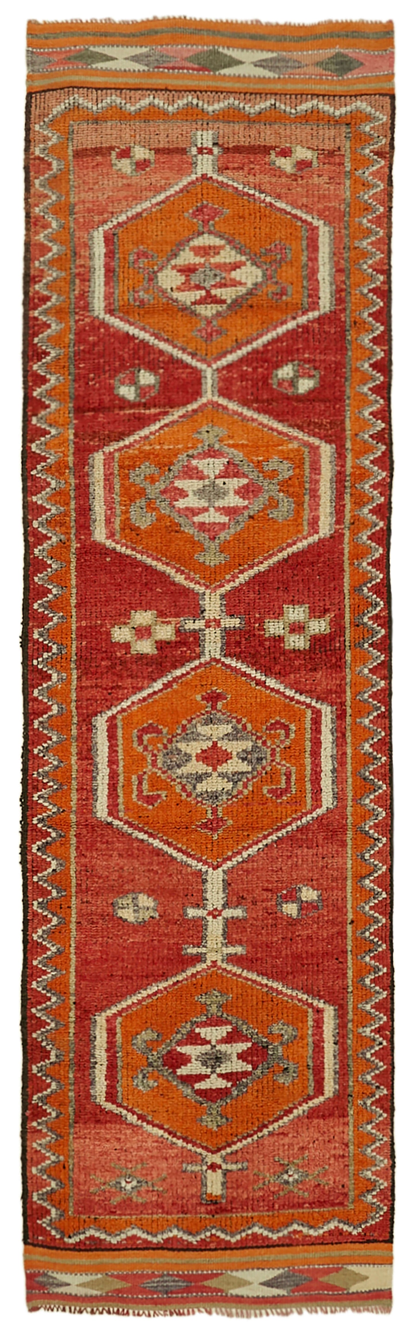 3x11 Orange Boho Runner Rugs - 41306