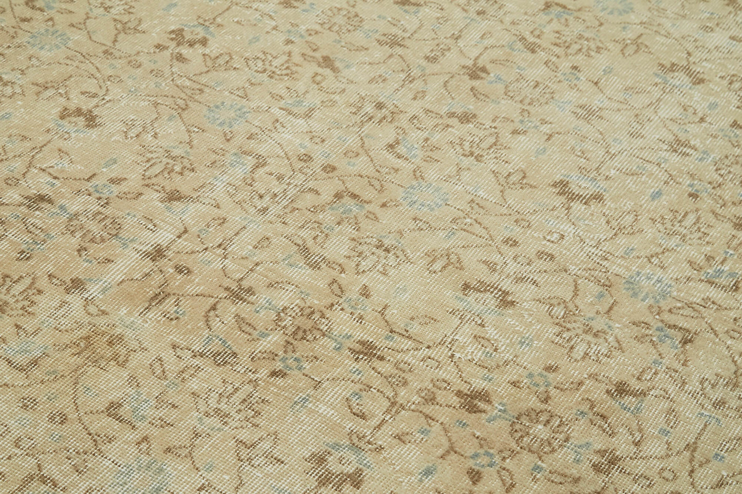 7x11 Beige Turkish Vintage Area Rug - 41397