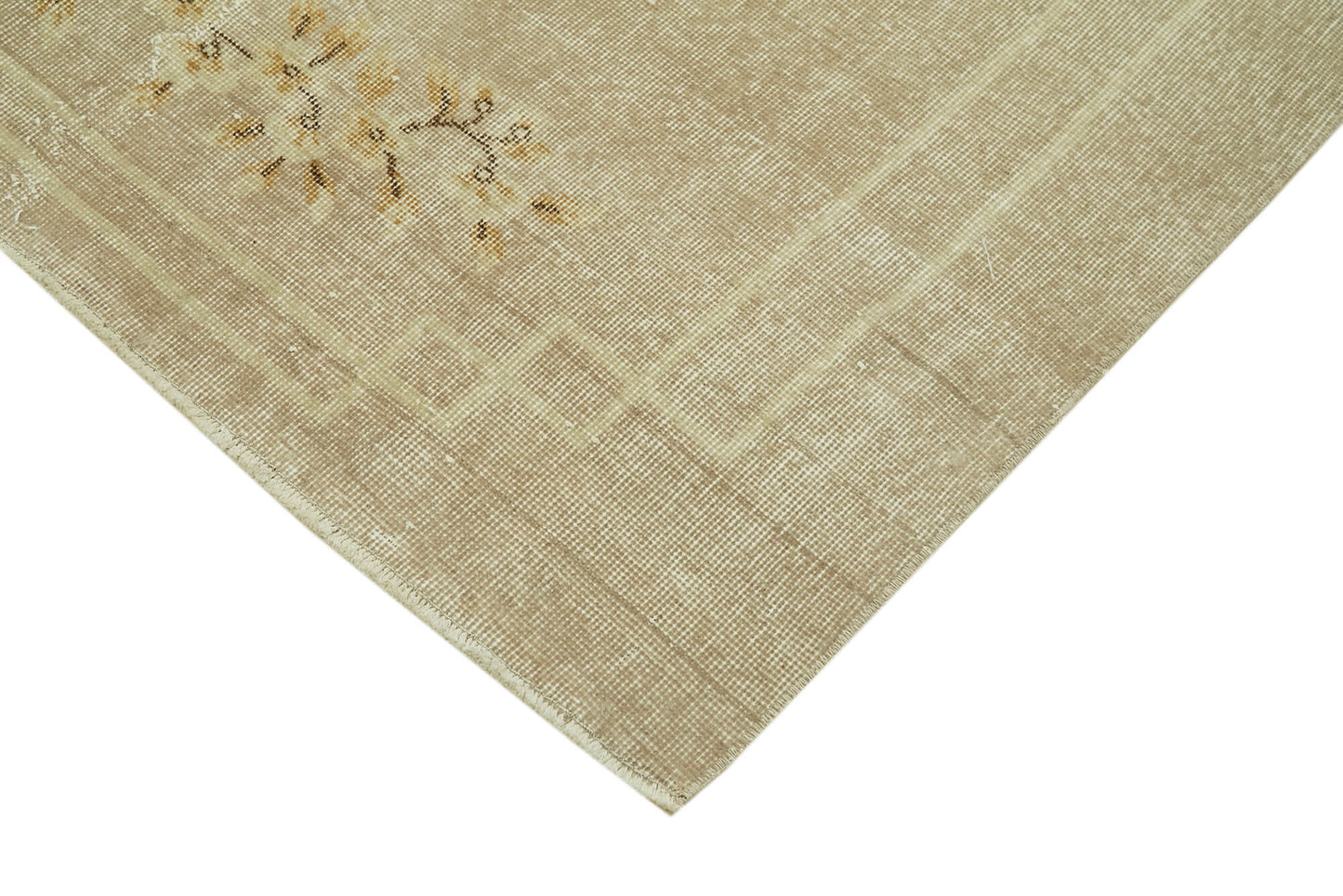 7x10 Beige Turkish Vintage Area Rug - 41415