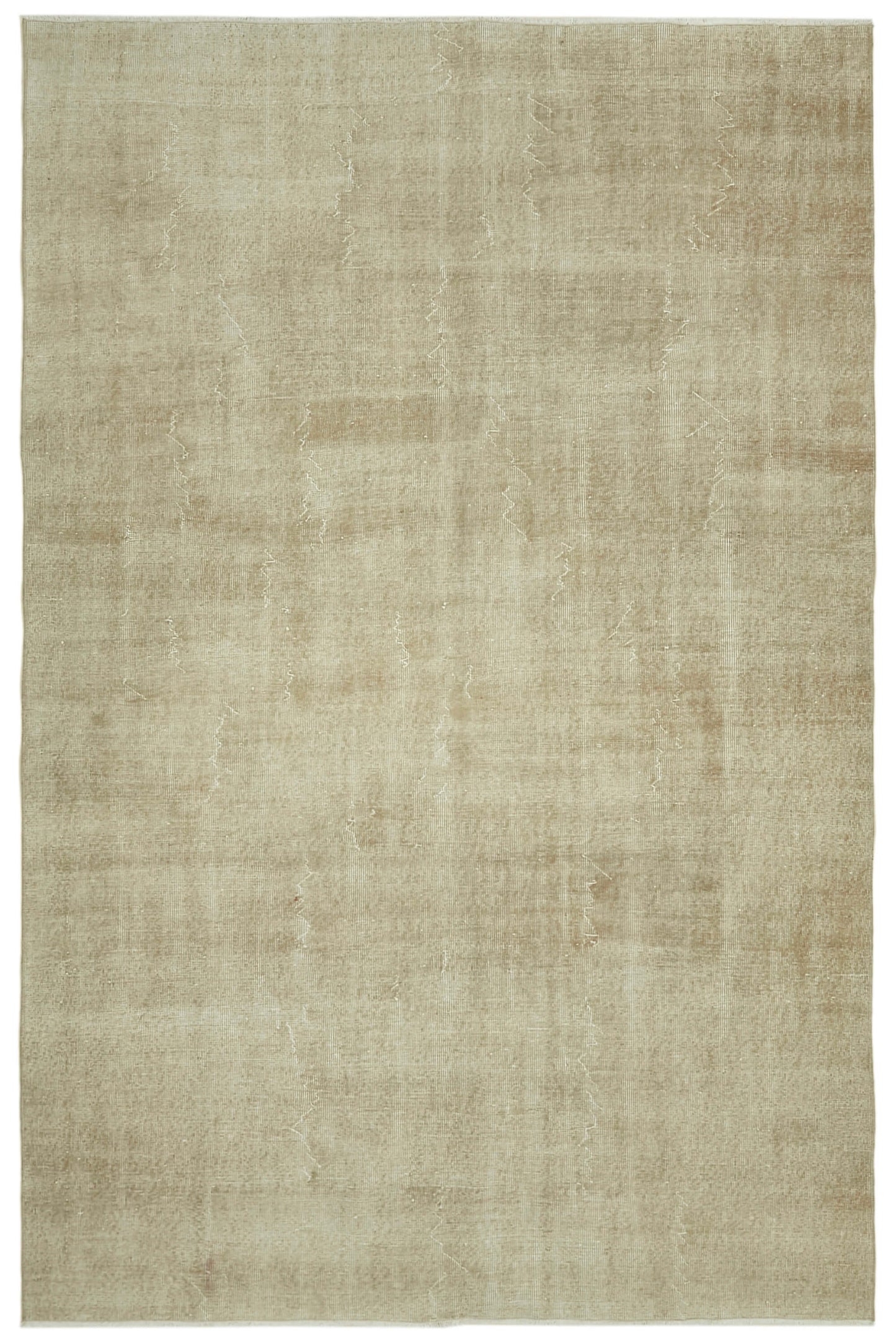 6x10 Beige Turkish Vintage Area Rug - 41474