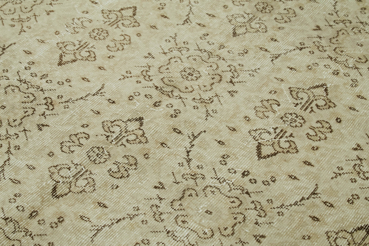 5x8 Beige Turkish Vintage Area Rug - 41485