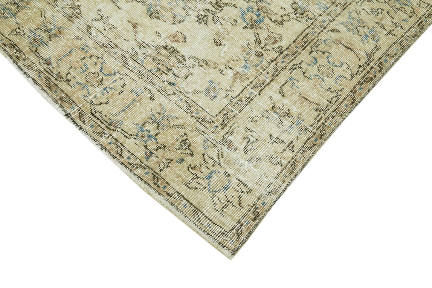 5x7 Beige Turkish Vintage Area Rug - 41494