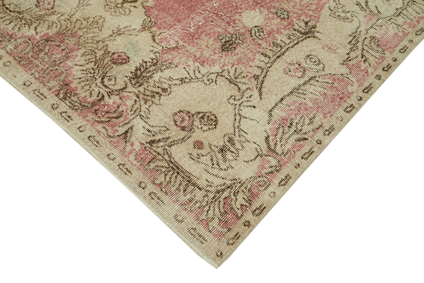 6x10 Beige Turkish Vintage Area Rug - 41571