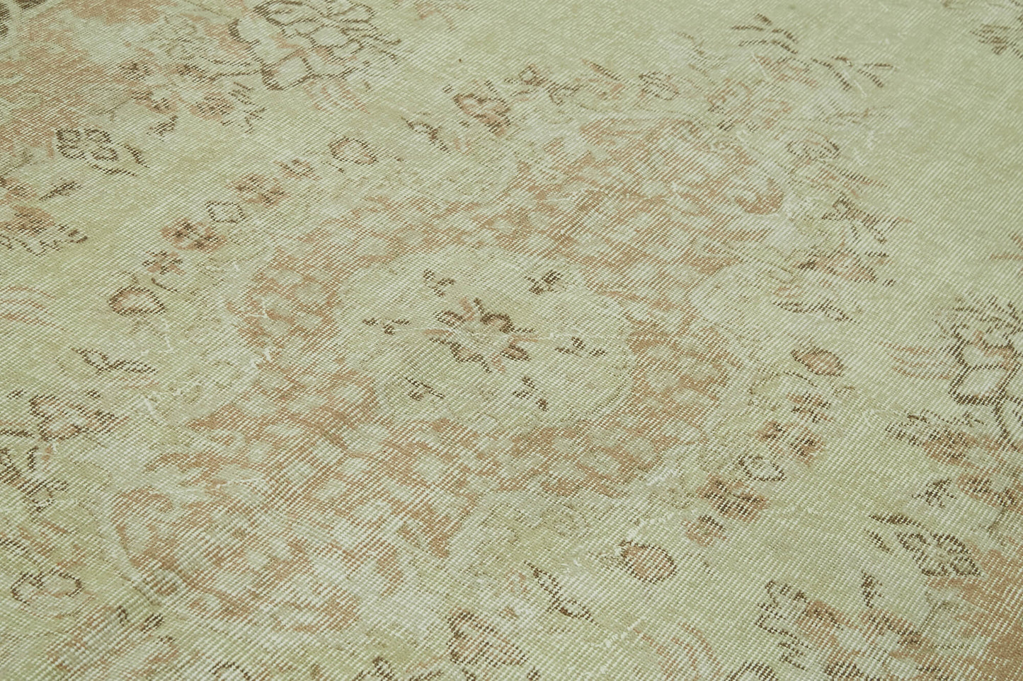 6x9 Beige Turkish Vintage Area Rug - 41648