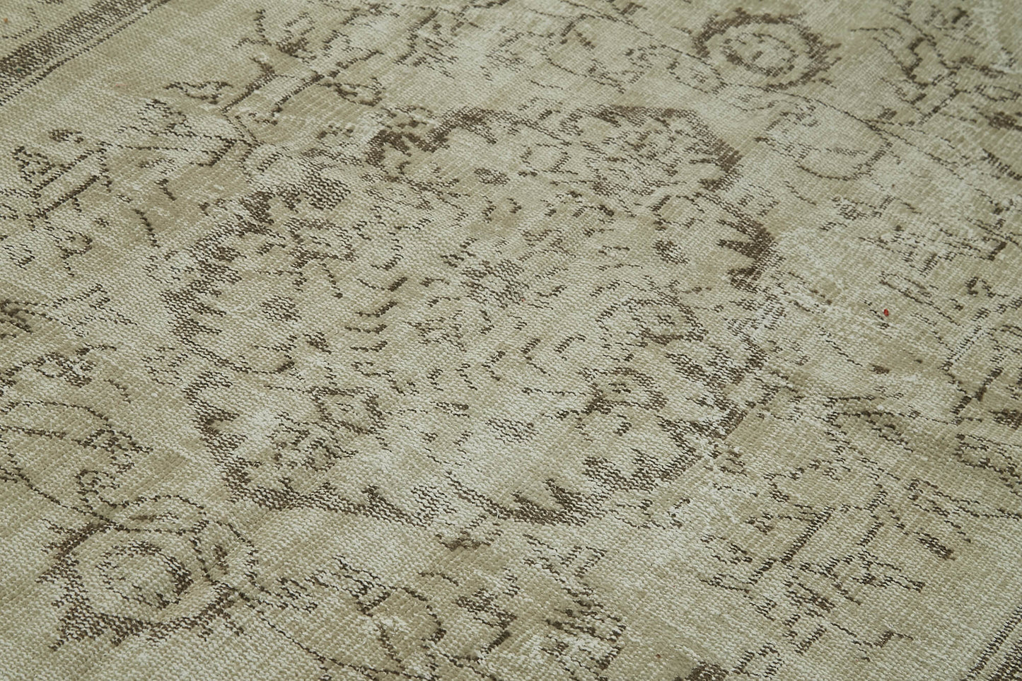 5x8 Beige Turkish Vintage Area Rug - 41751