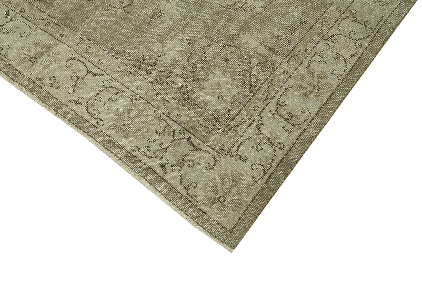 5x9 Beige Turkish Vintage Area Rug - 41799