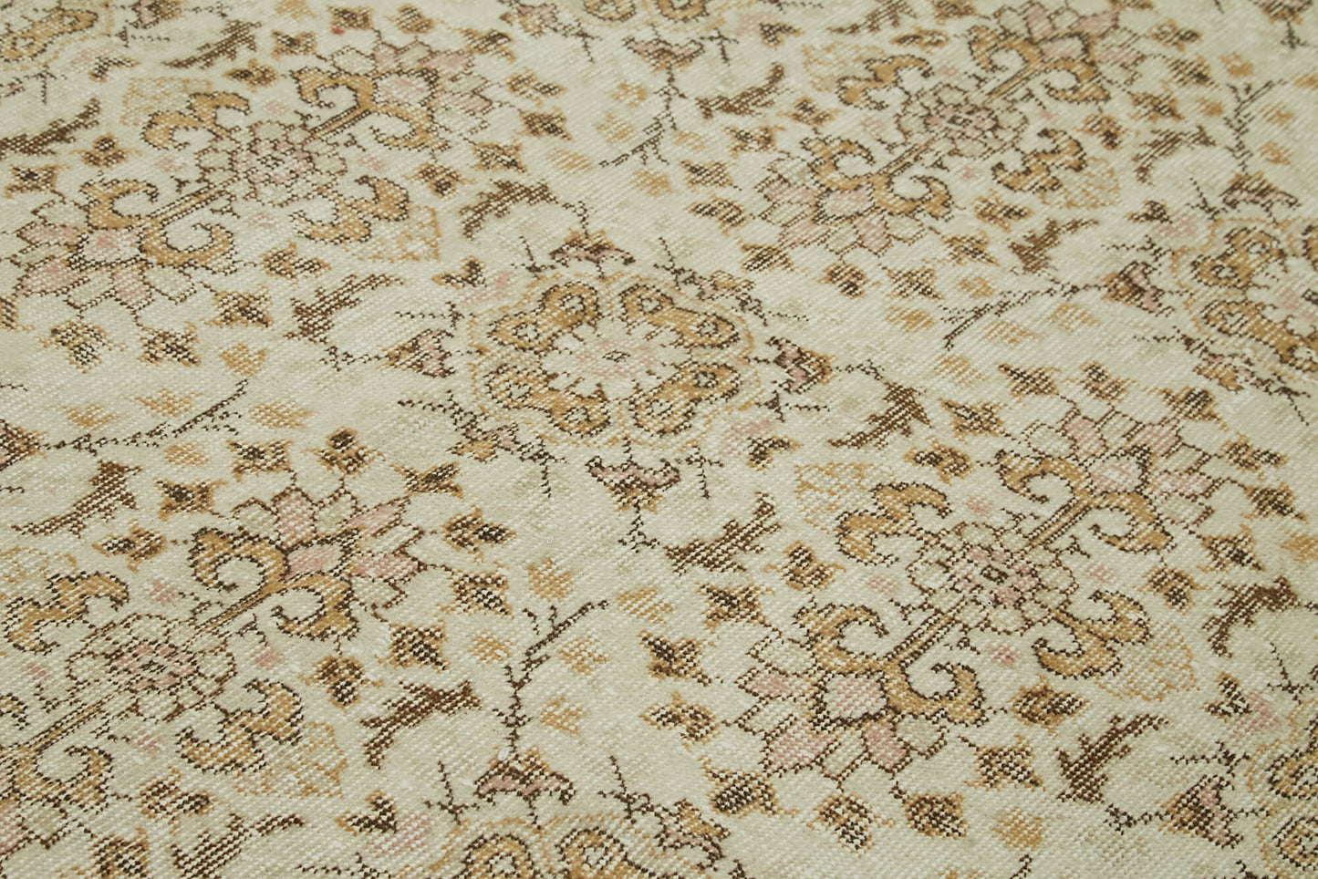 6x10 Beige Turkish Vintage Area Rug - 41842