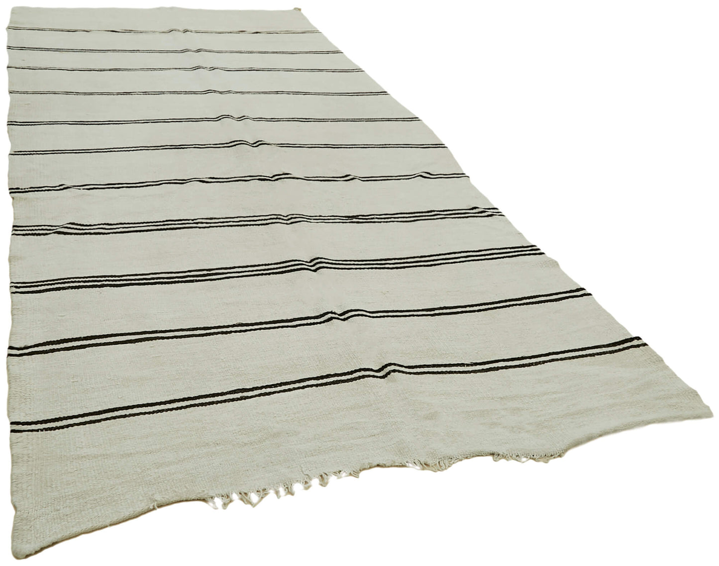 5x12 White Hemp Kilim Rug - 41941