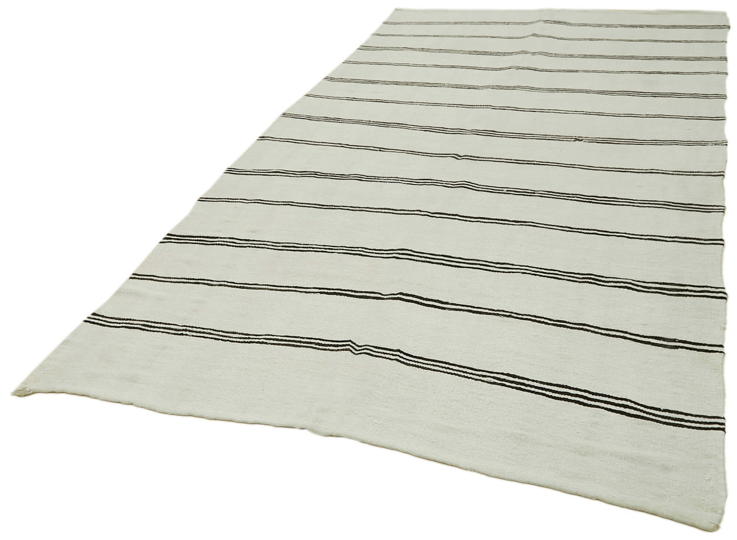 6x11 White Hemp Kilim Rug - 41944