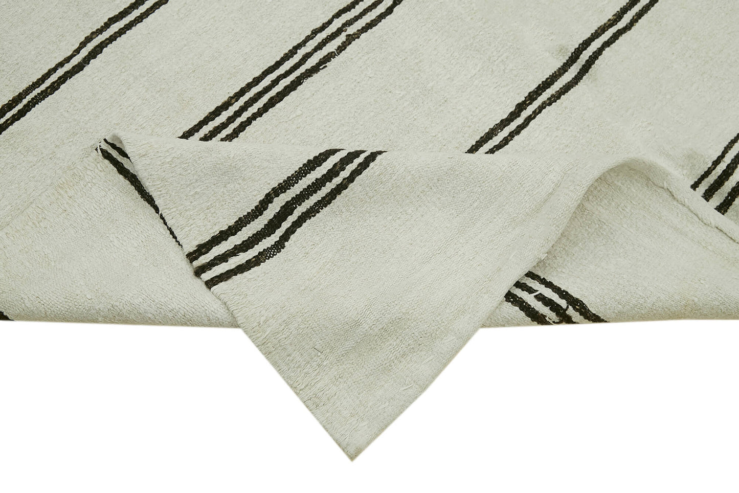 6x11 White Hemp Kilim Rug - 41944