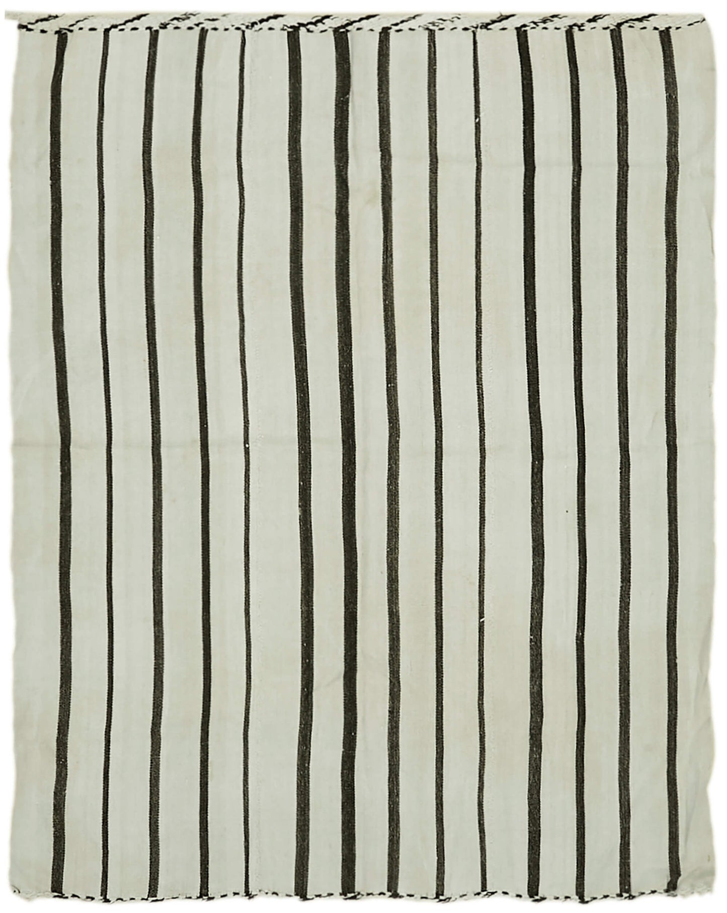 7x8 White Hemp Kilim Rug - 41947