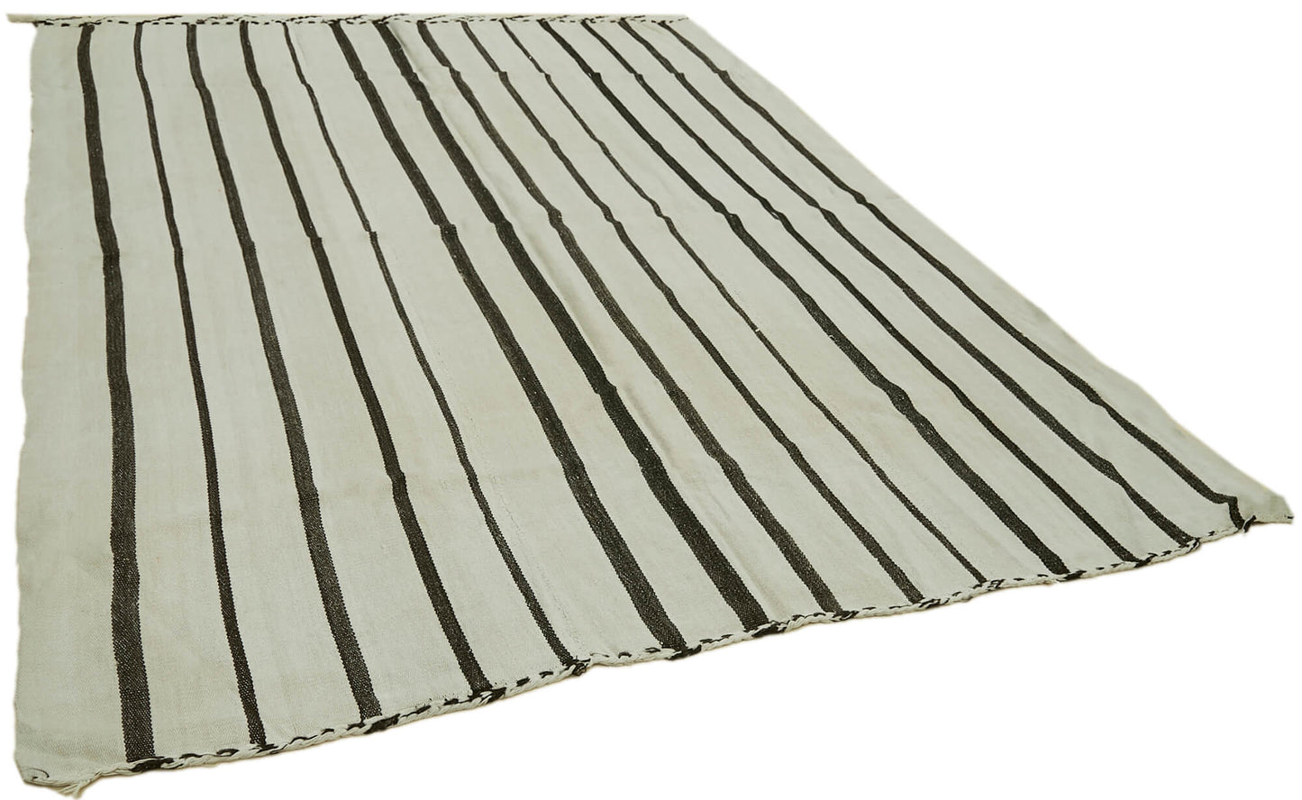 7x8 White Hemp Kilim Rug - 41947