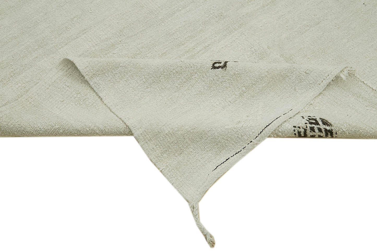 6x12 White Hemp Kilim Rug - 41952