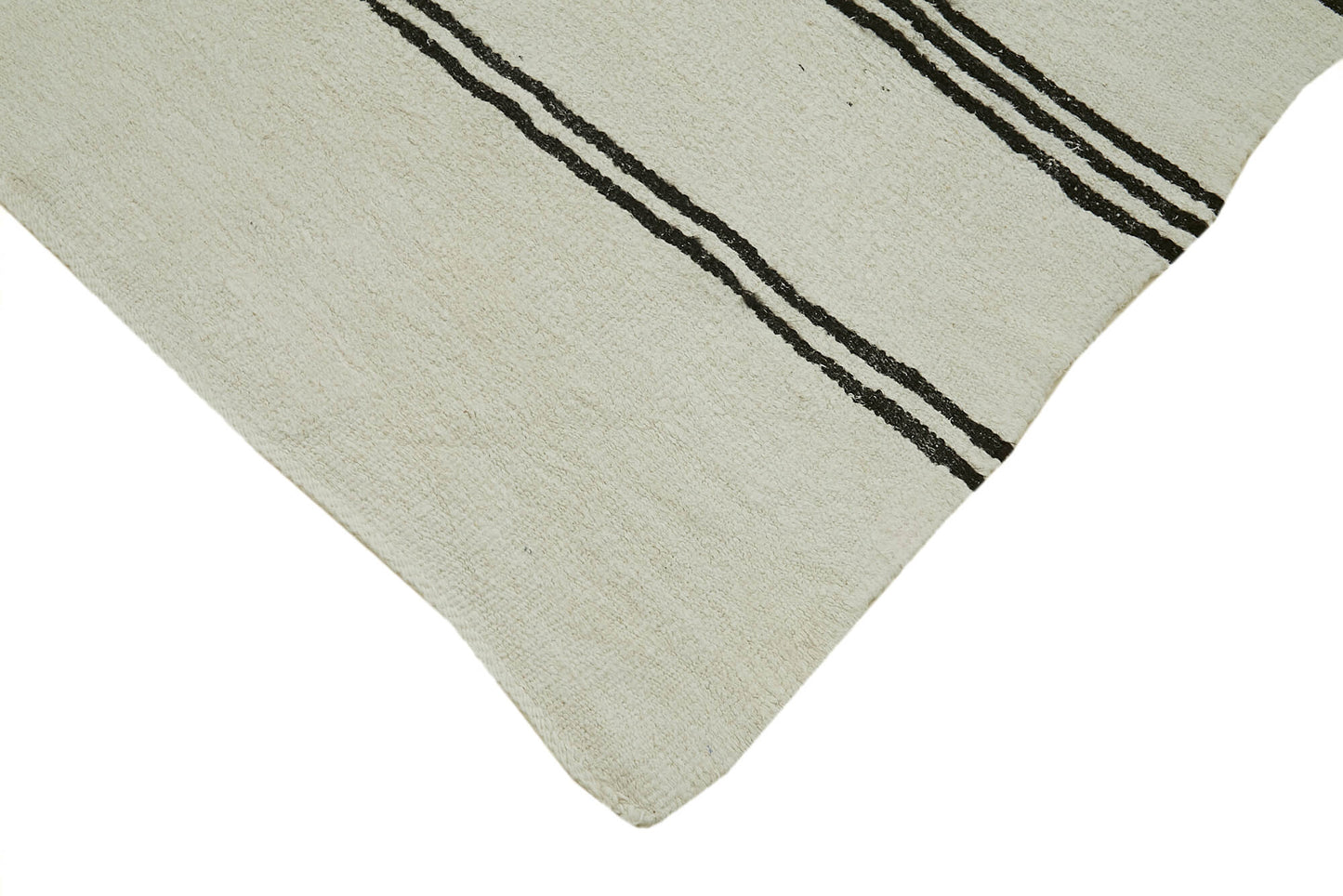 6x11 White Hemp Kilim Rug - 41955