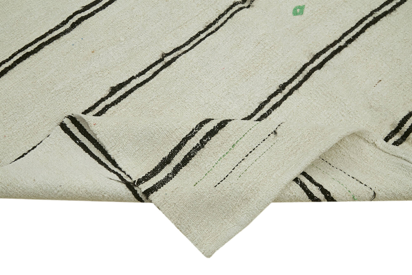 6x11 White Hemp Kilim Rug - 41955