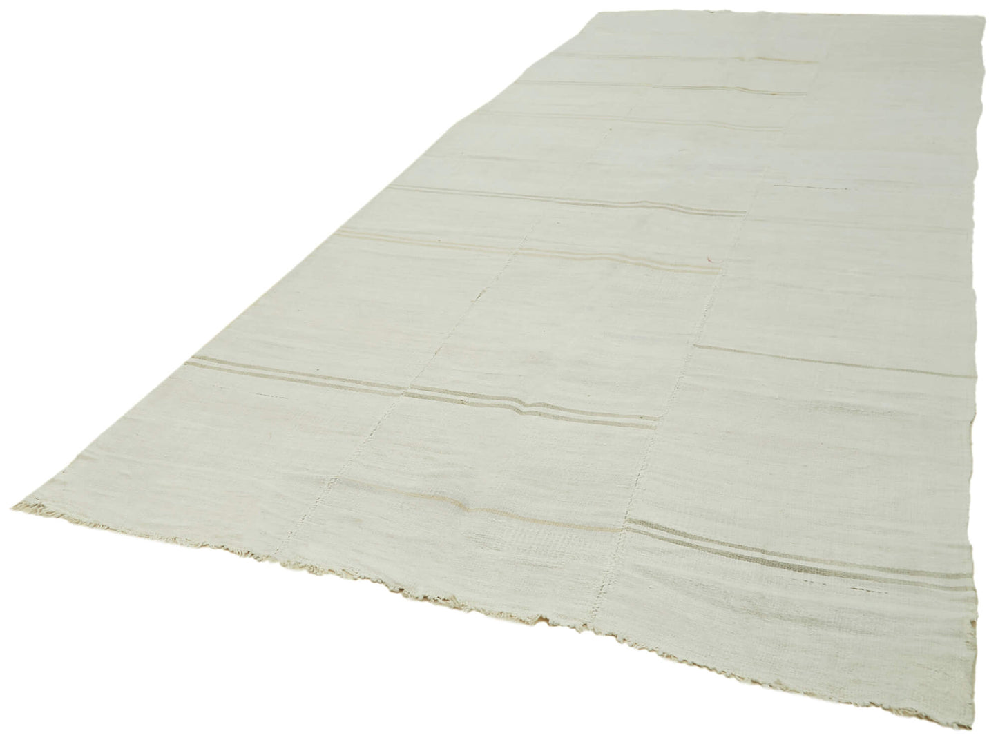 6x14 White Hemp Kilim Rug - 41961