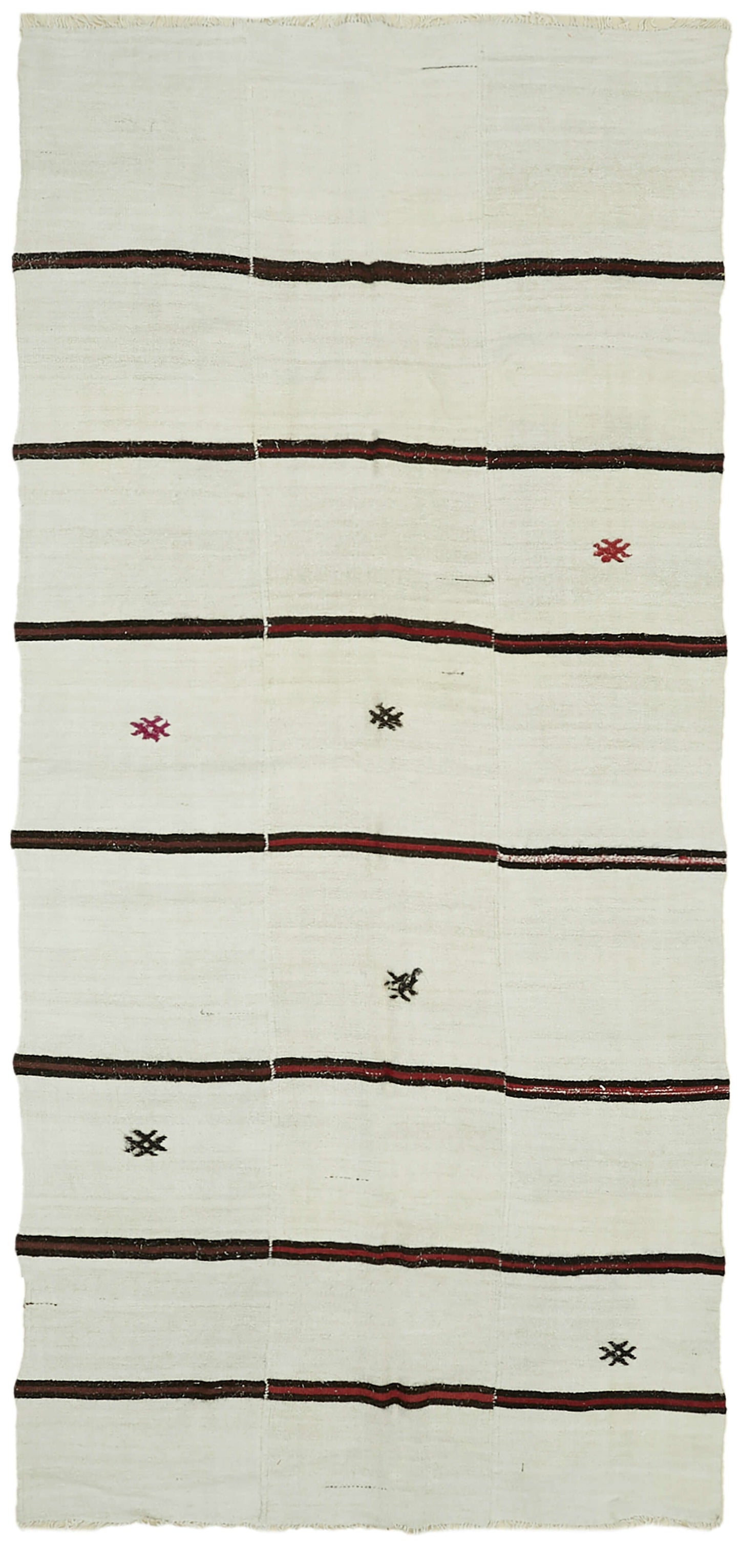 6x13 White Hemp Kilim Rug - 41965