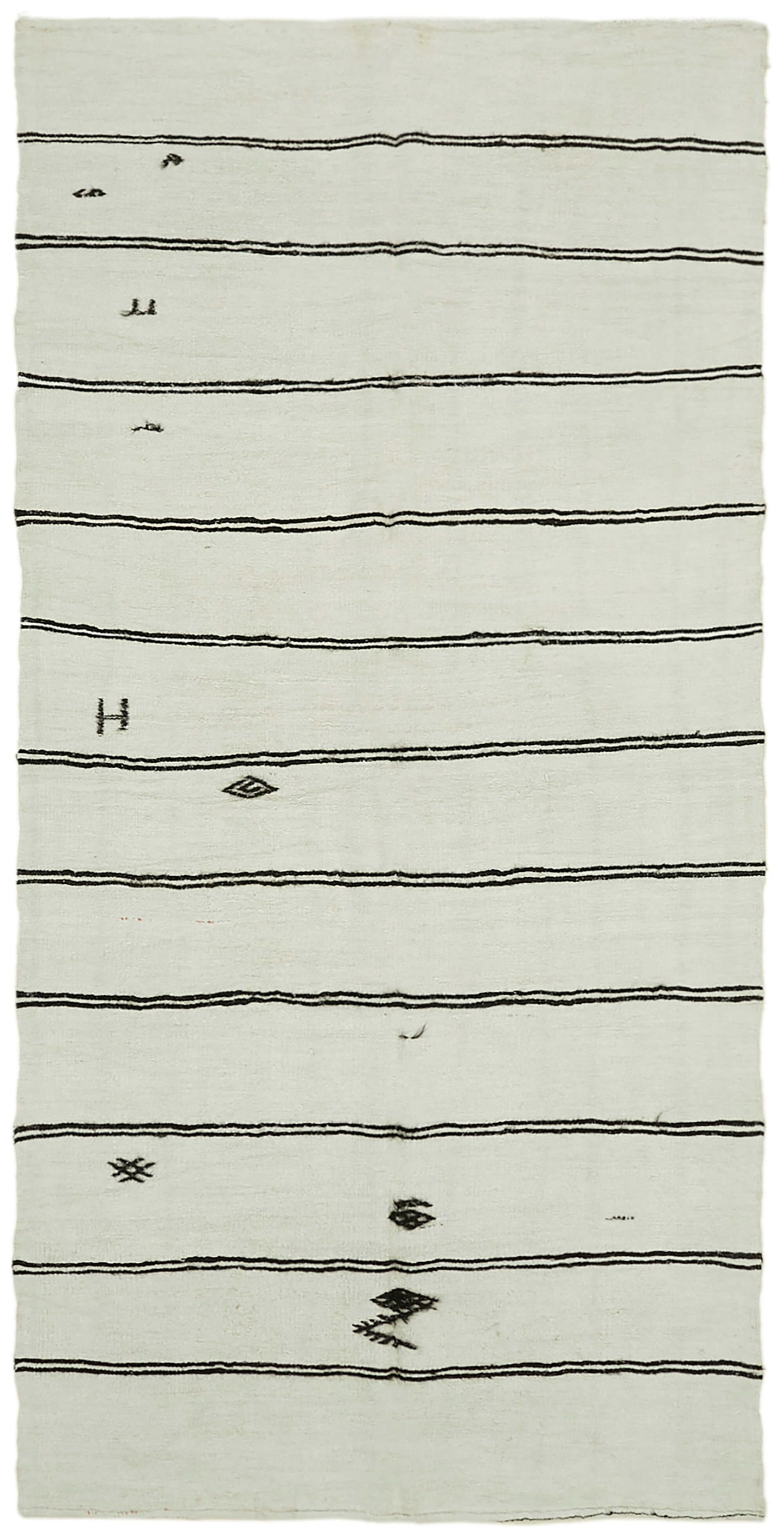 6x12 White Hemp Kilim Rug - 41966