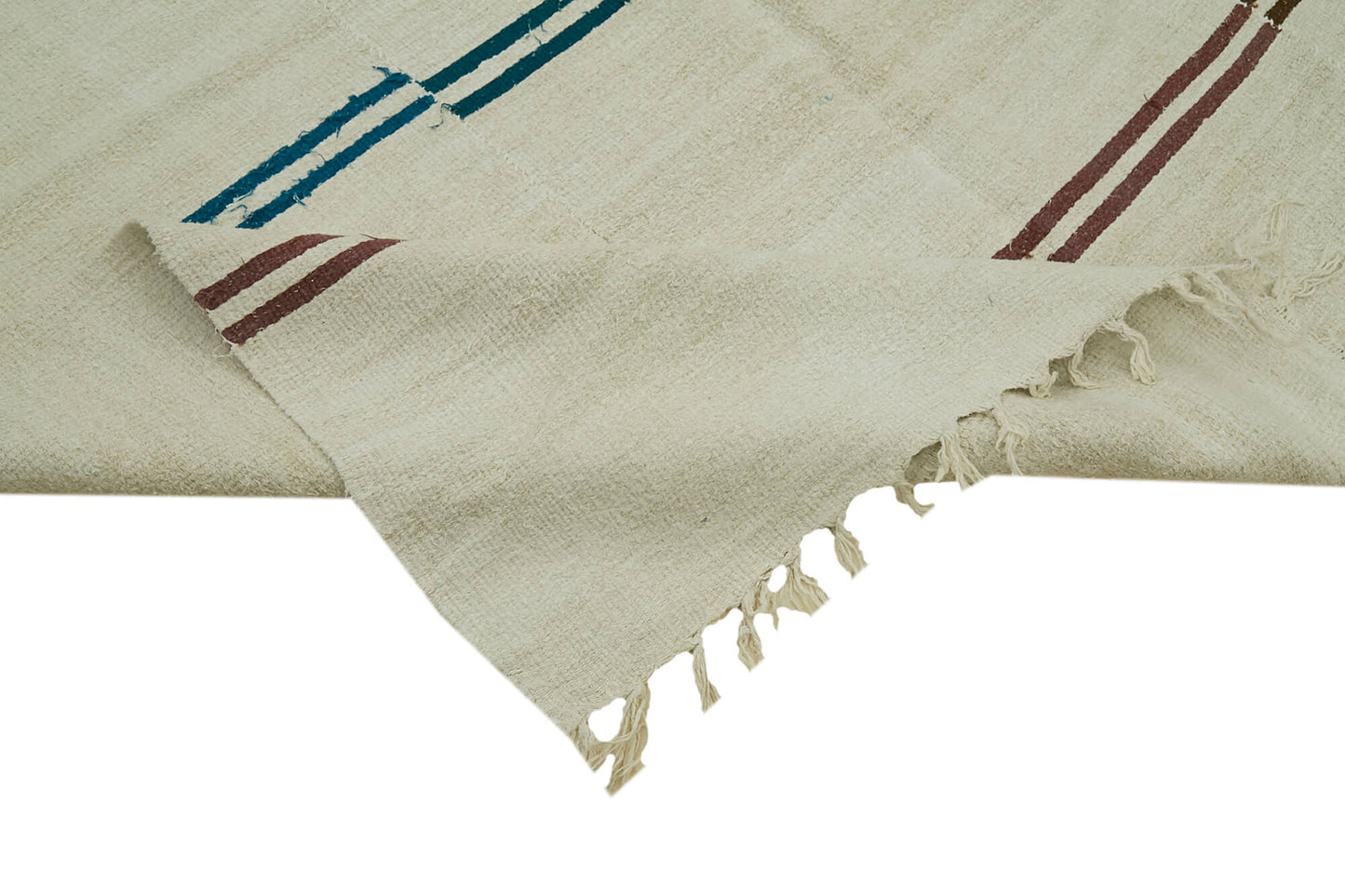 7x13 Beige Hemp Kilim Rug - 41969