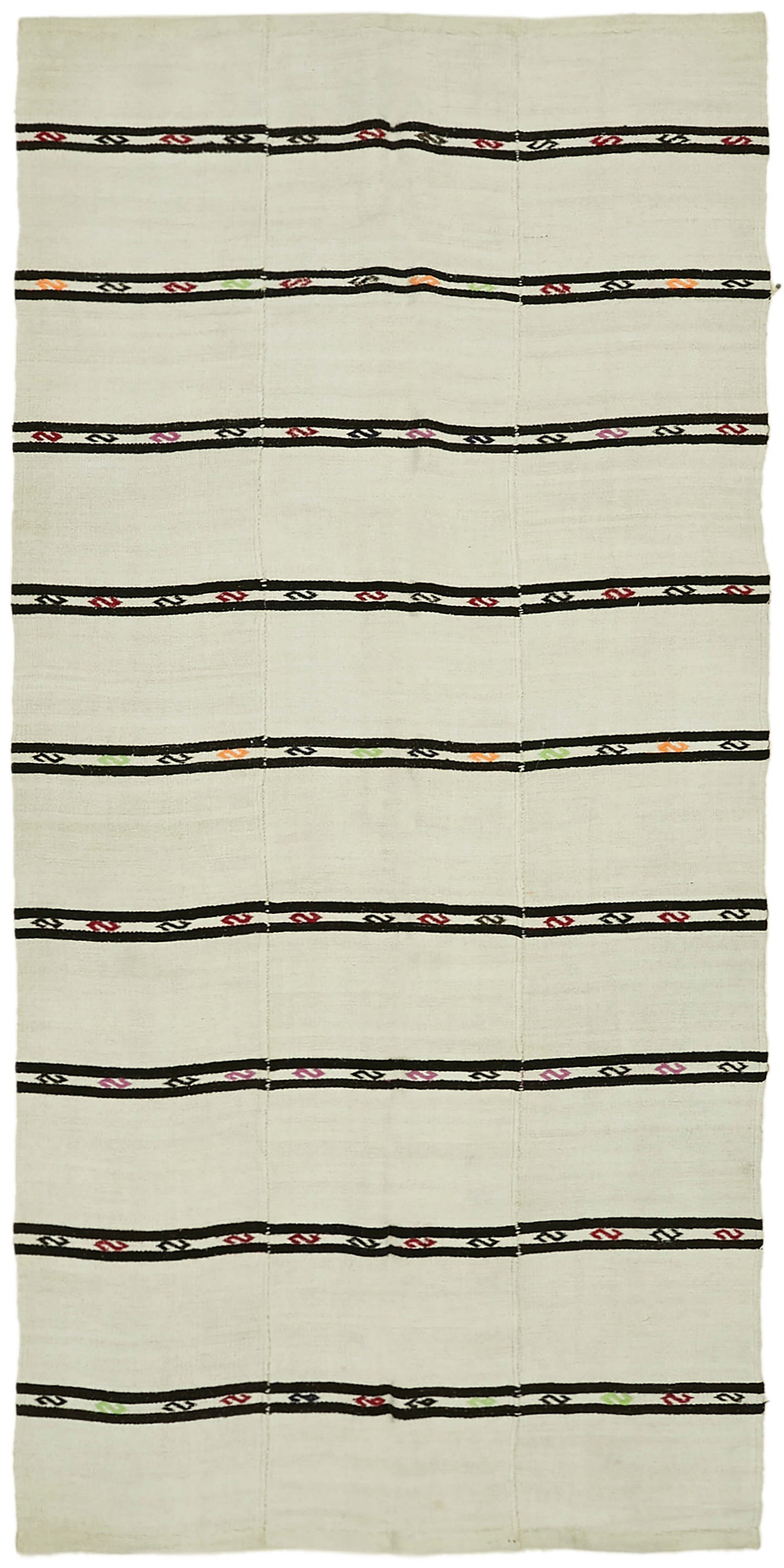 6x12 Beige Hemp Kilim Rug - 41994