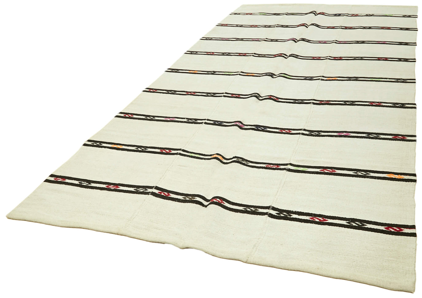 6x12 Beige Hemp Kilim Rug - 41994