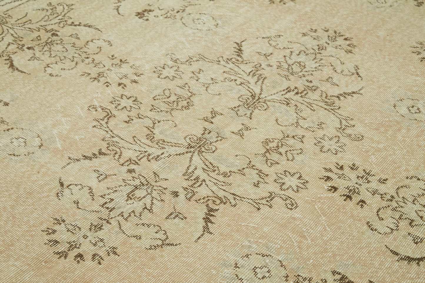 7x10 Beige Turkish Vintage Area Rug - 42010