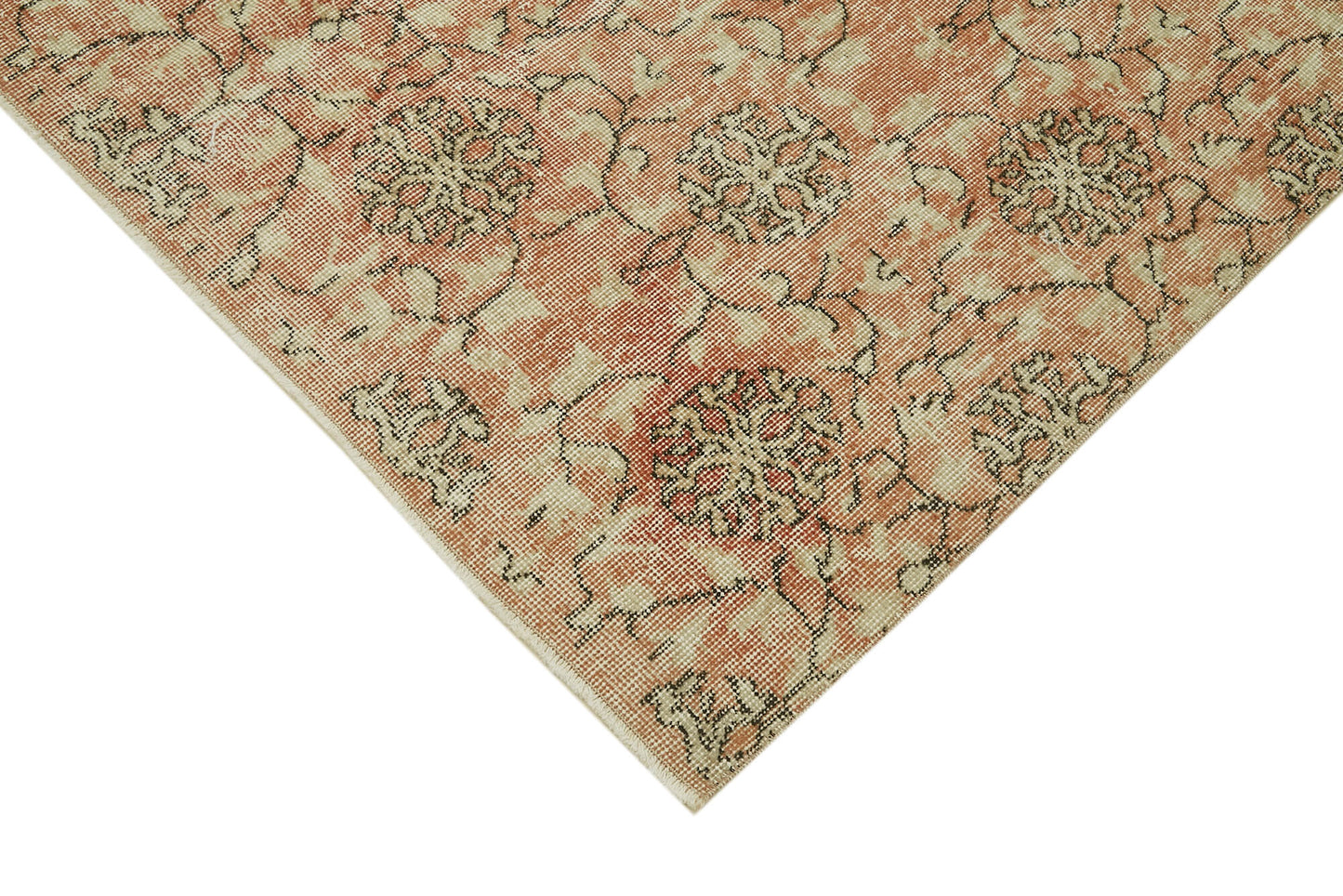 5x8 Beige Turkish Vintage Area Rug - 42076