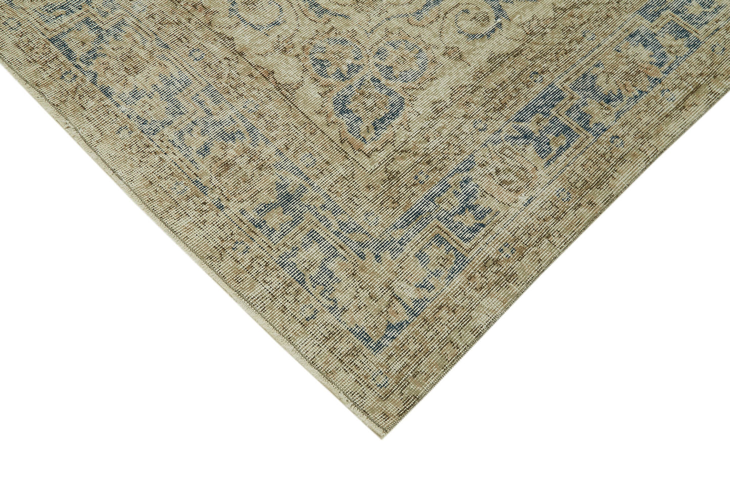 7x10 Beige Turkish Vintage Area Rug - 42093